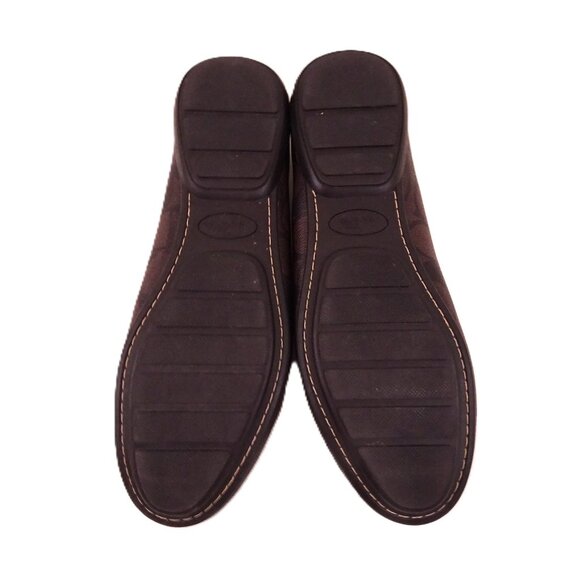 Coach Olympia Loafers 8.5 Signature Jacquard ***READ DESCRIPTION*** Flats Brown - Picture 3 of 7